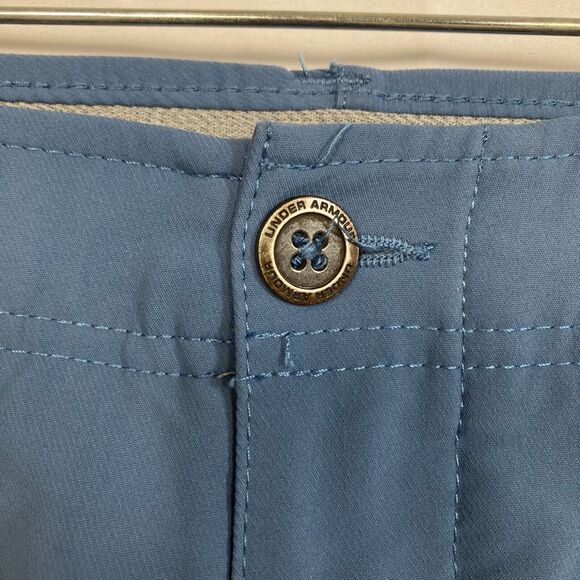 Under Armour Pants Mens Sz 34 Periwinkle Blue Knit Slim‎ Fit Stretch Golf - Picture 3 of 15